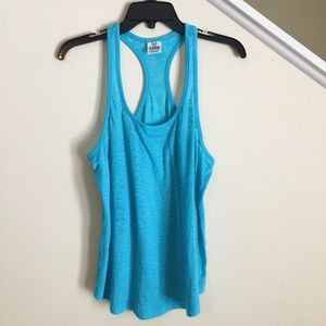 VS PINK - Neon Blue Racerback Tank